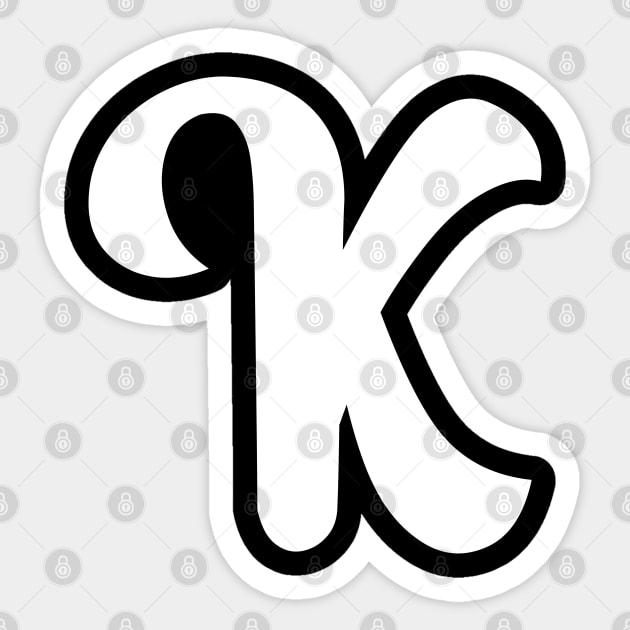 Letter K Sticker by Xtian Dela ✅